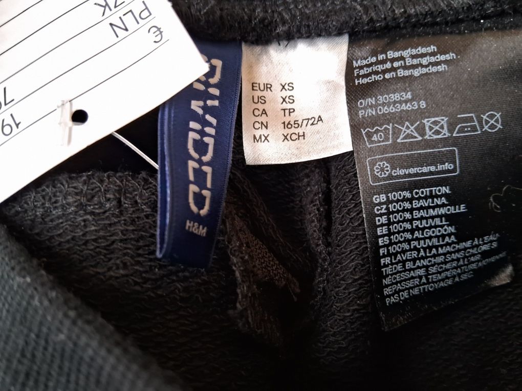 Шорты H&M р-р xs чёрные новые