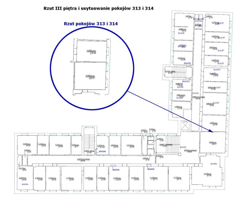 Biuro w budynku VIRGO - 2 pokoje - biuro o łącznej pow. 43,95 m2