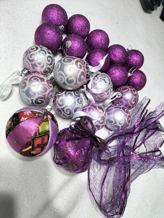 Conjunto Natal roxo/lilás