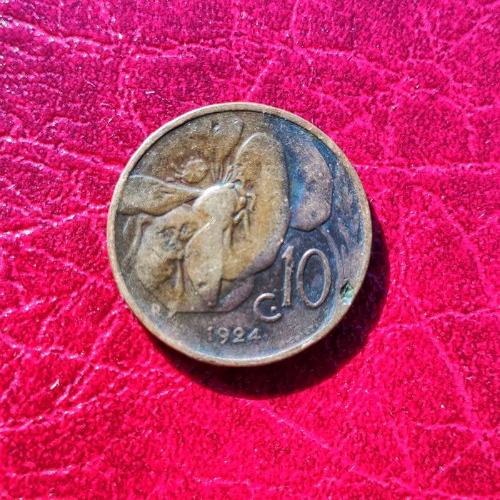 Przedwojenne 10 Centesimos z 1924 rok - Włochy
