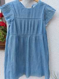 Sukienka niebieska okazyjna błyszcząca rozmiar 152