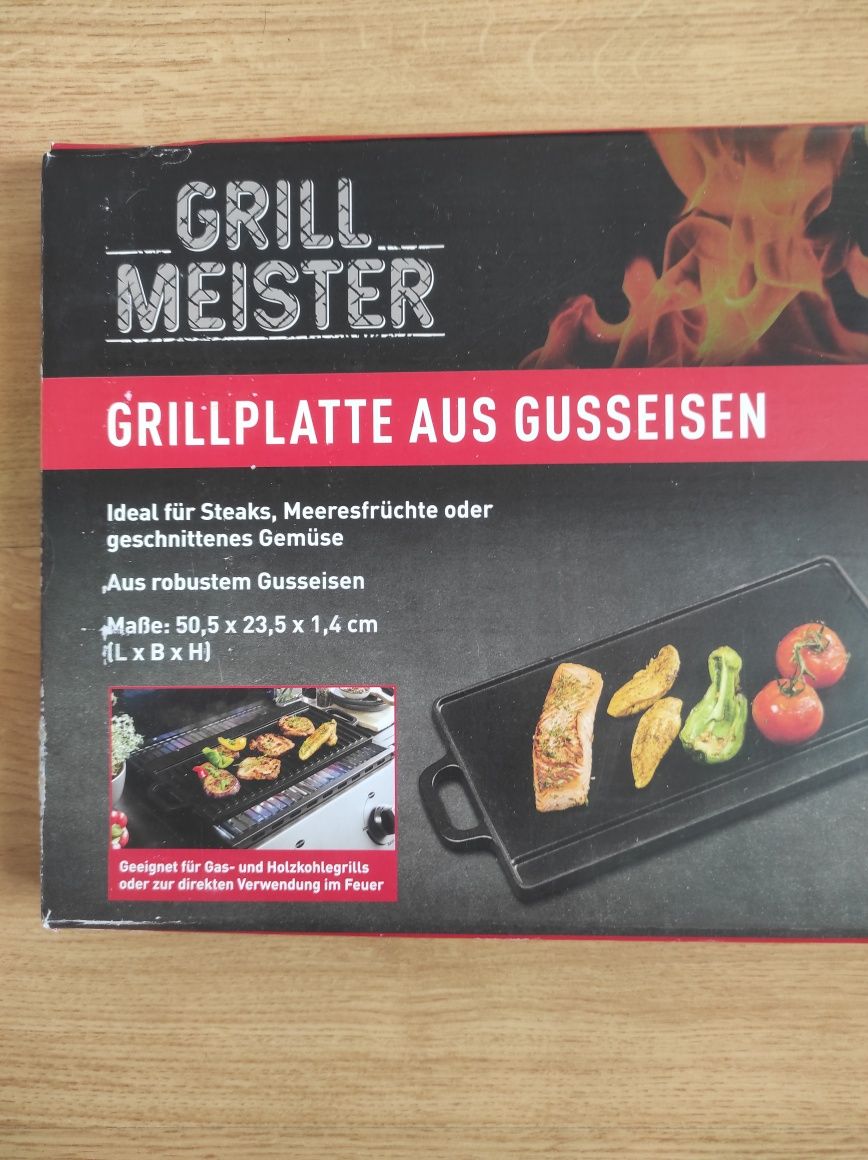 GrillMeister Żeliwna płyta grillowa