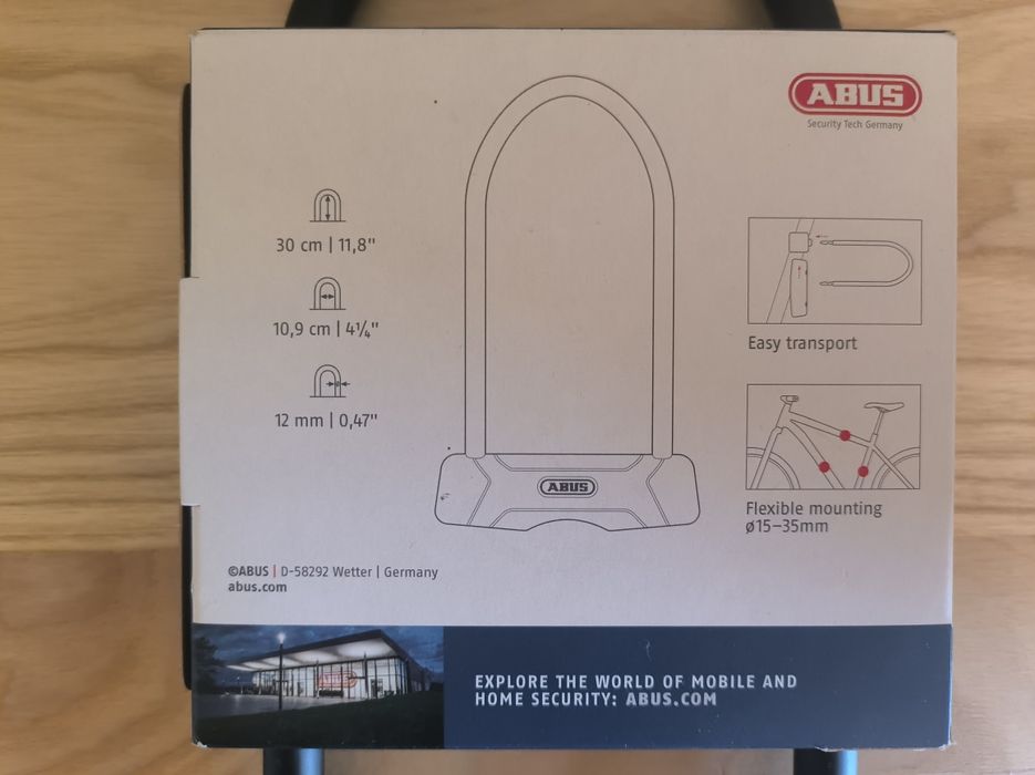 NOWY Abus Granit 460 U-lock Zapięcie zabezpieczenie rowerowe kłódka