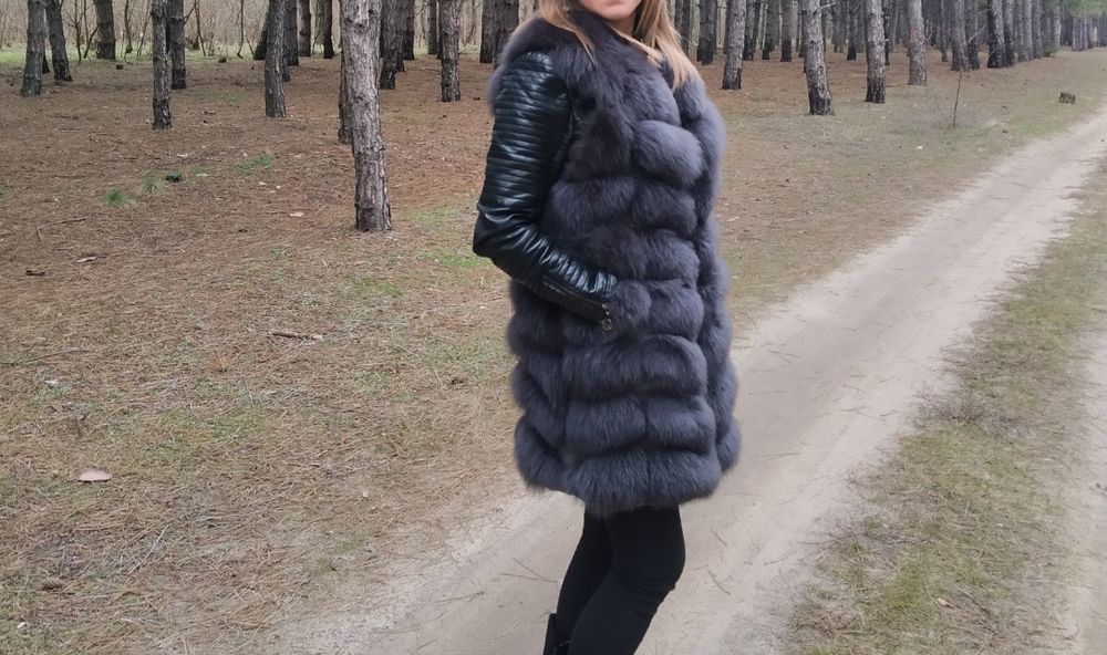 Мех писец/меховая жилетка писец.