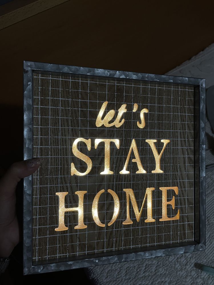 Peça de decoração Let’s Stay Home