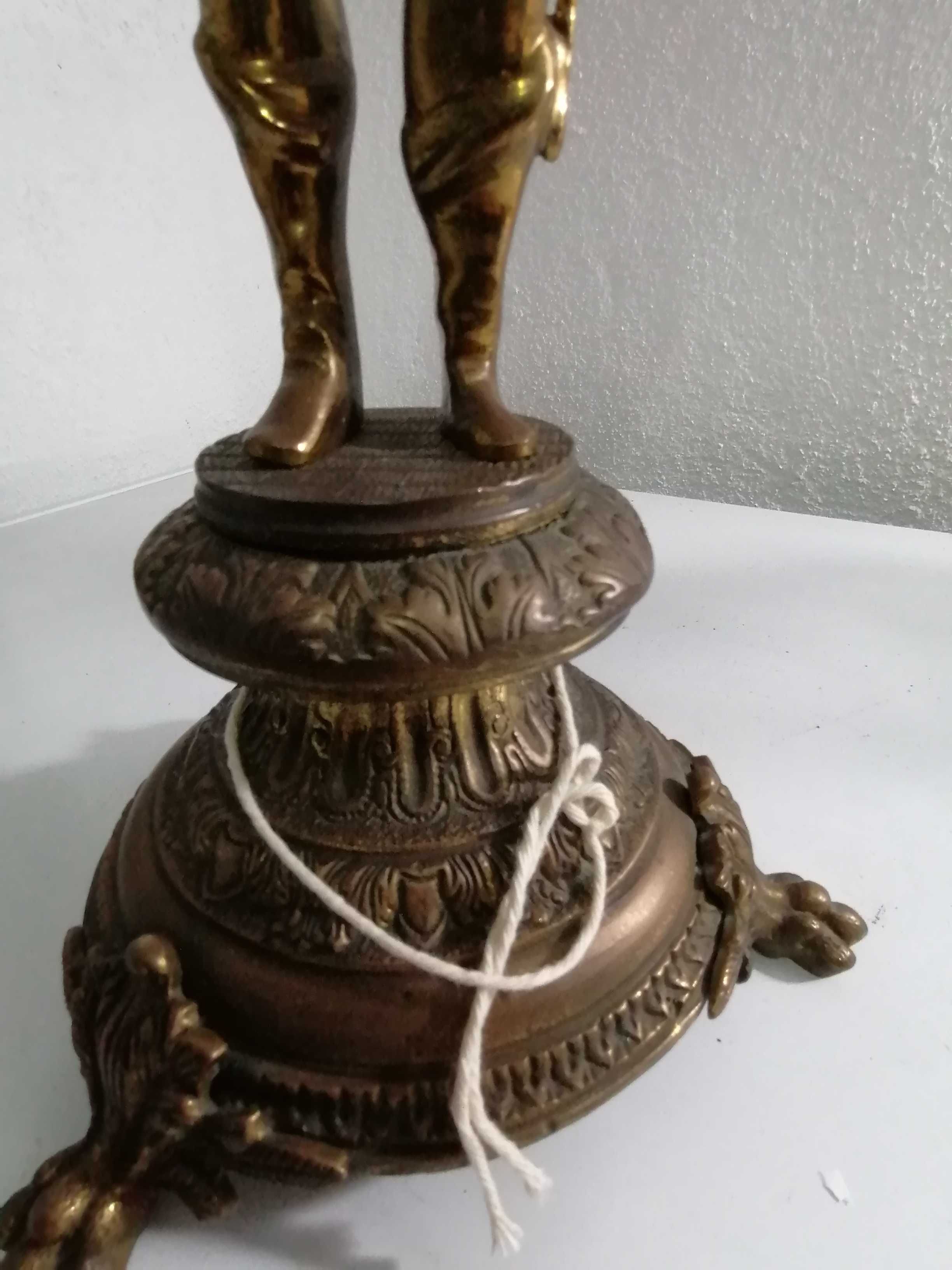 Candeeiro Latão "soldado romano" Mid-century brass soldier table lamp