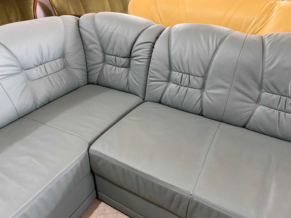 Шкіряний кутовий диван з натуральноі шкіри