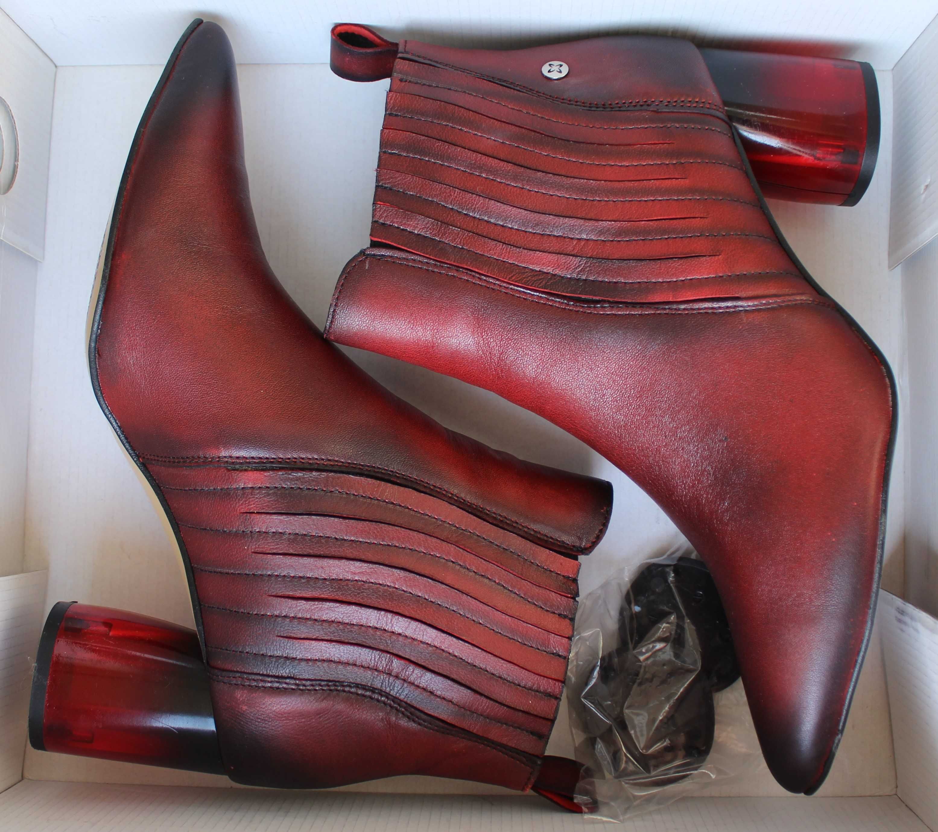botki, buty damskie skóra licowana r.39, MACIEJKA