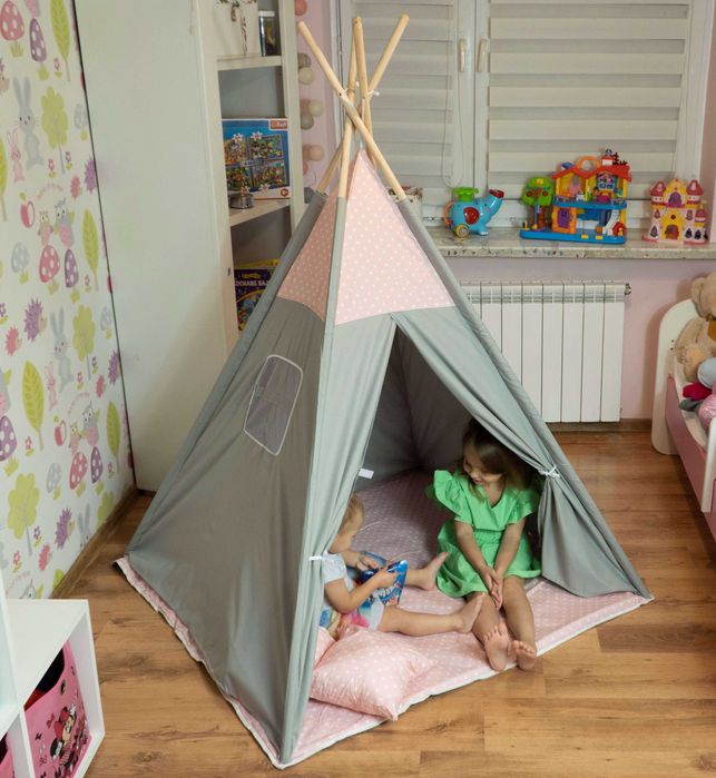 (258M) Okazja!!! NAMIOT dla dzieci TIPI  różowe gwiazki 79zł