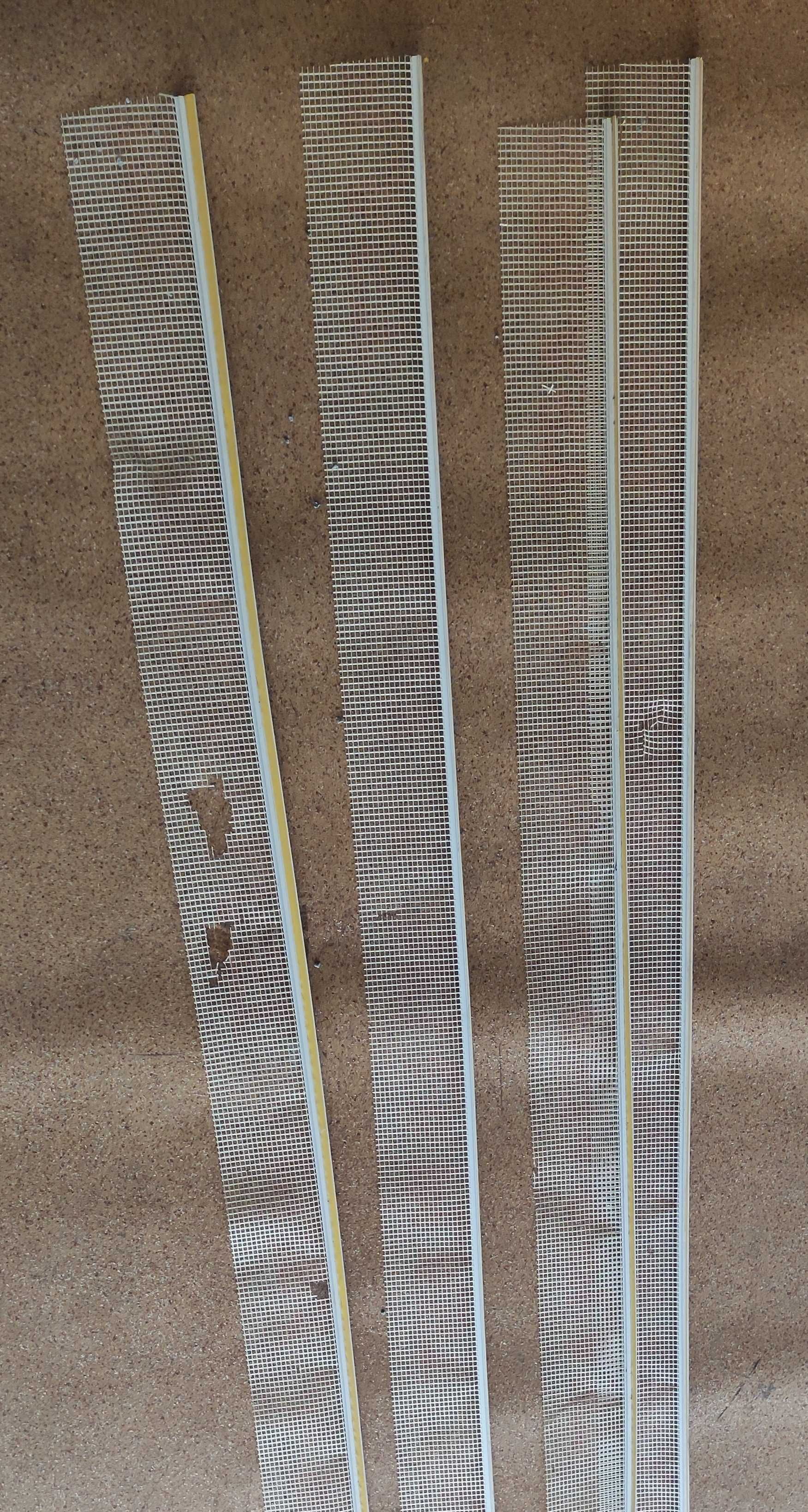 Listwy dylatacyjne przy okienne PCV z siatką 12mb, [4x3mb]