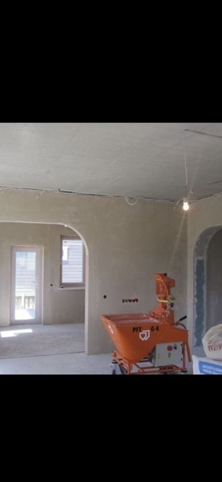 Машинная штукатурка. 220v и 380v.Штукатурка.Полусухая стяжка.Стяжка.