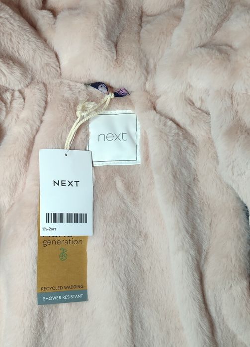 Зимова дитяча куртка Next з хутряною підкладкою на дівчинку