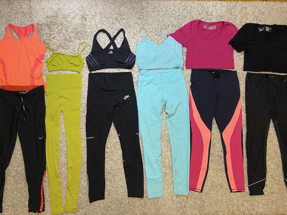 Костюм для фитнеса S-M/Xs/L/лосины Nike/пуш-ап/топ/для зала тренировок