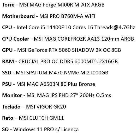 Computador + Monitor + Periféricos Novo C/ Garantia