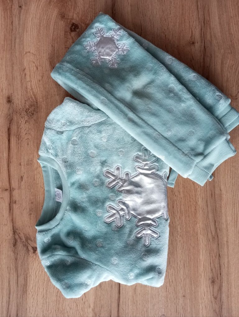 Dres polar ciepły bluza spodnie