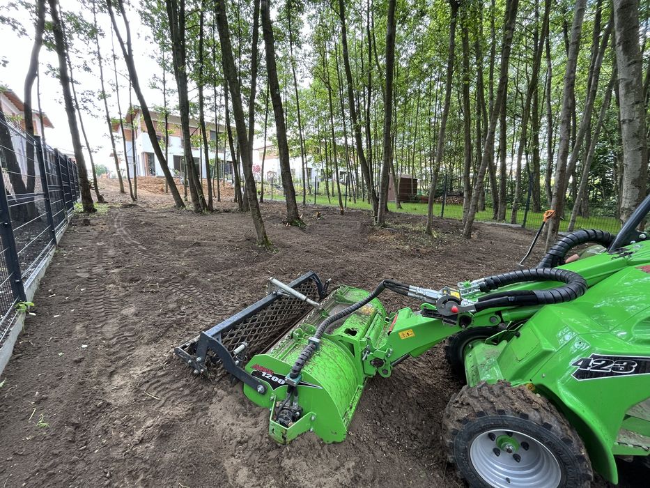Usługi glebogryzarką separacyjną AVANT/ prace ziemne/ niwelacja terenu
