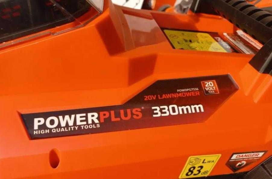 Аккумуляторная электрическая газонокосилка PowerPlus 33см/акб.8А