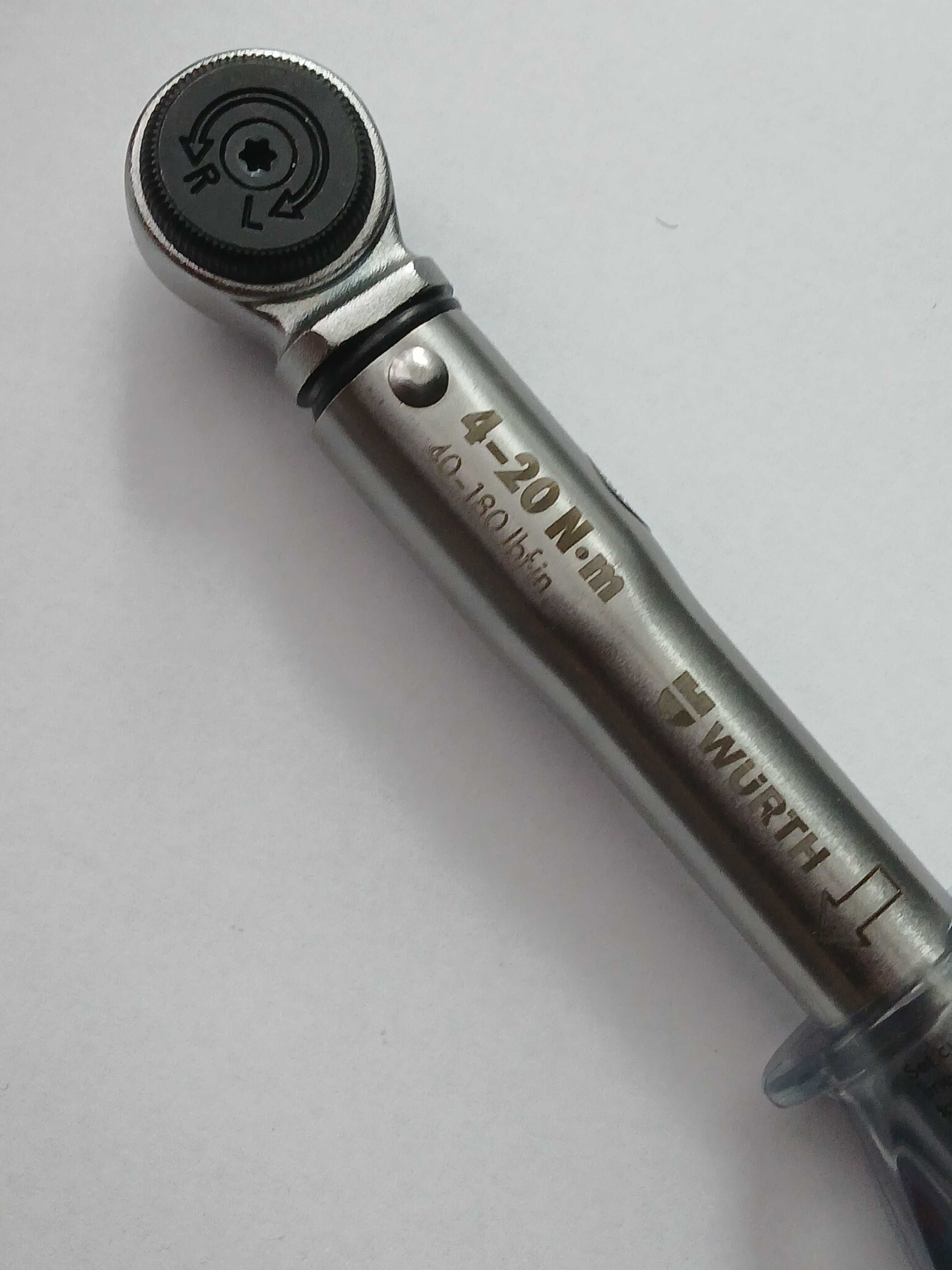 WURTH Klucz dynamometryczny 4- 20NM z pokrętłem z grzechotką  1/4*nowy