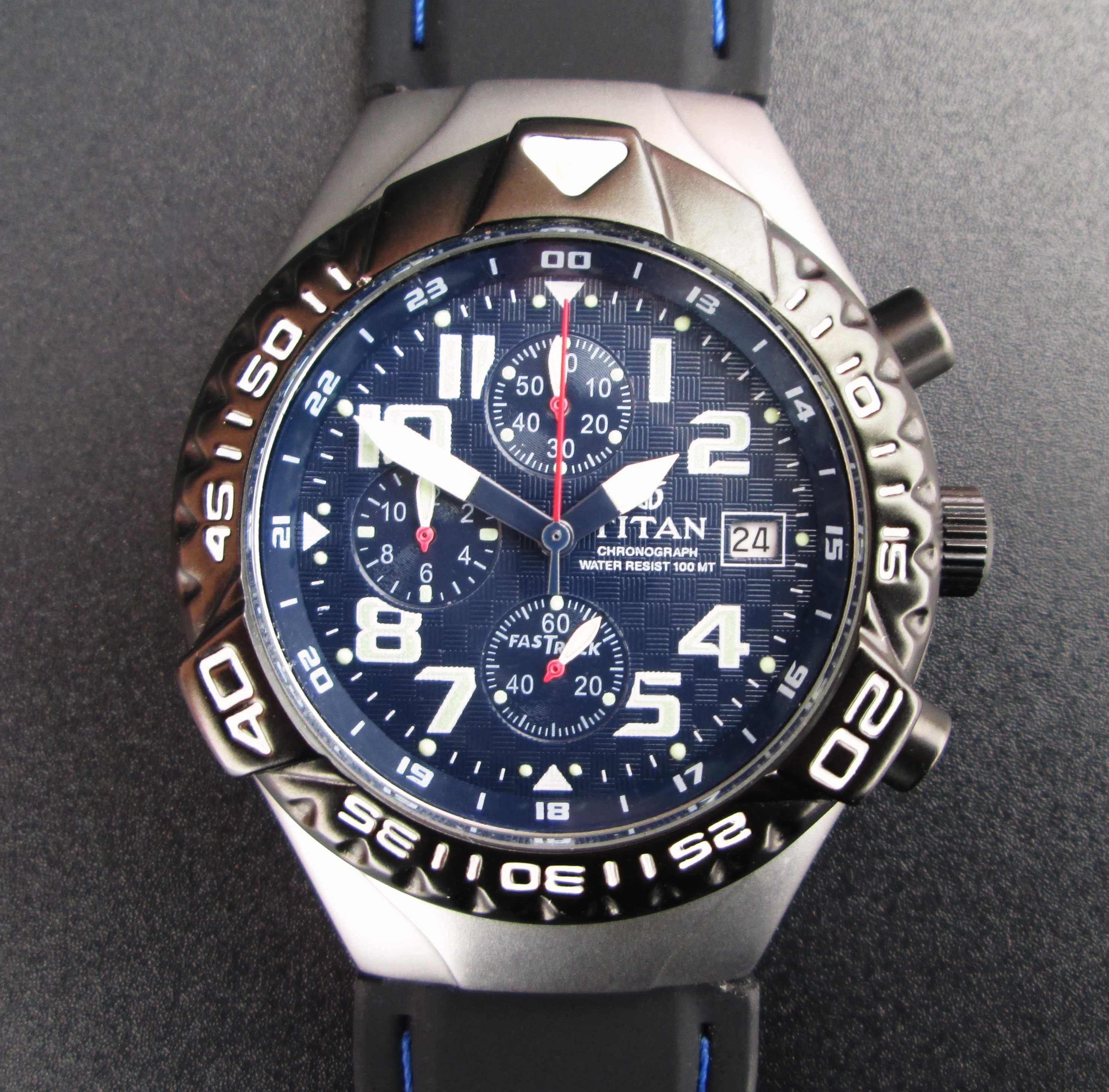 Cronógrafo TITAN FasTrack Tipo IAF Todo em AÇO INOX - NUNCA USADO