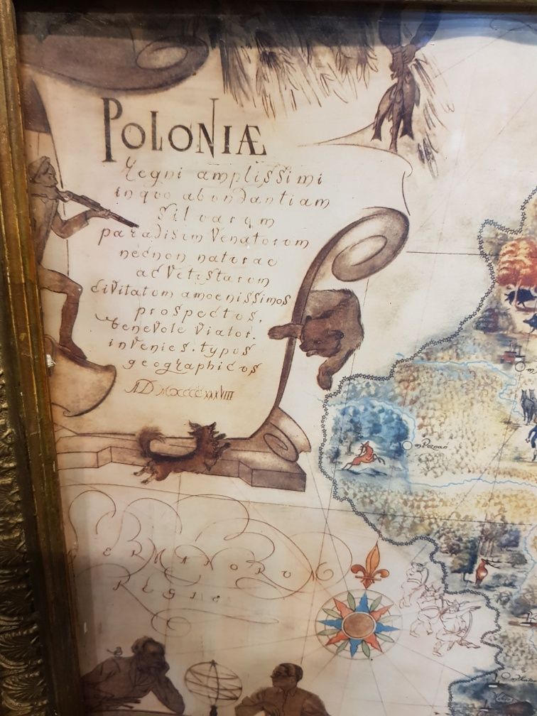 1938r. mapa lasów polskich łowiecka Kanarek i Lipski