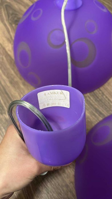 2 lampy ,wiszące fiolet