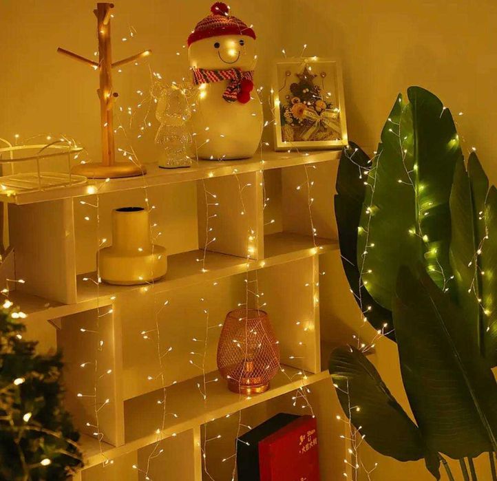 Гірлянда їжак (теплий колір) / працює від USB / 11 метрів / 300ламп