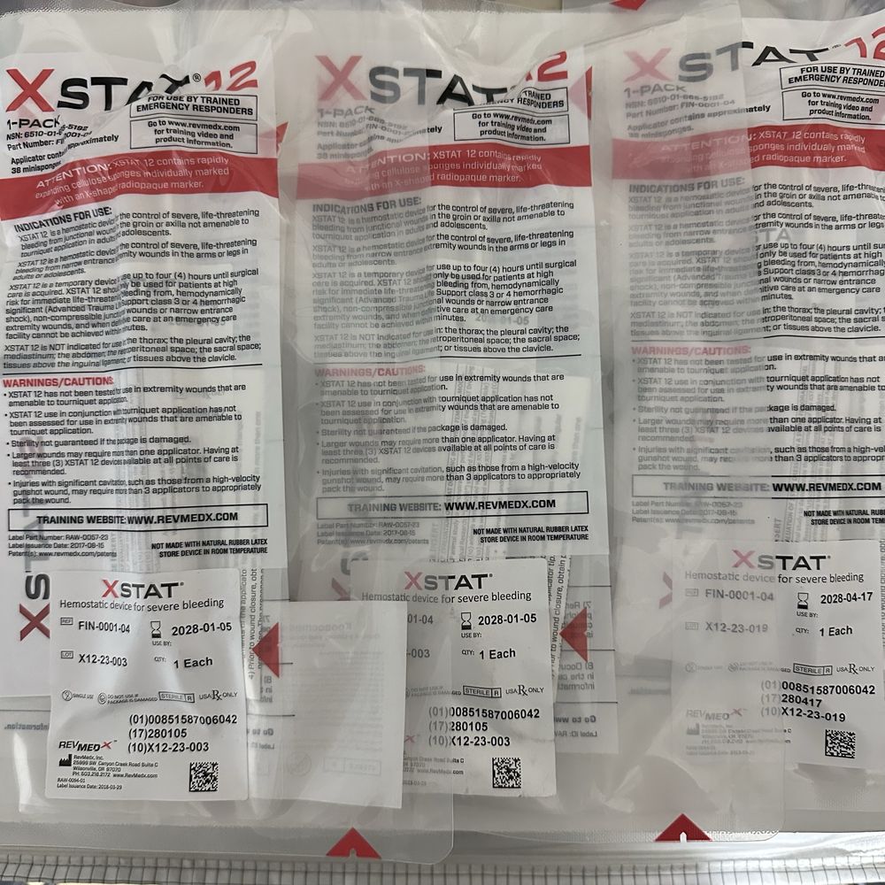 Ін’єкційний аплікатор XSTAT 12 celox, combat gauze
