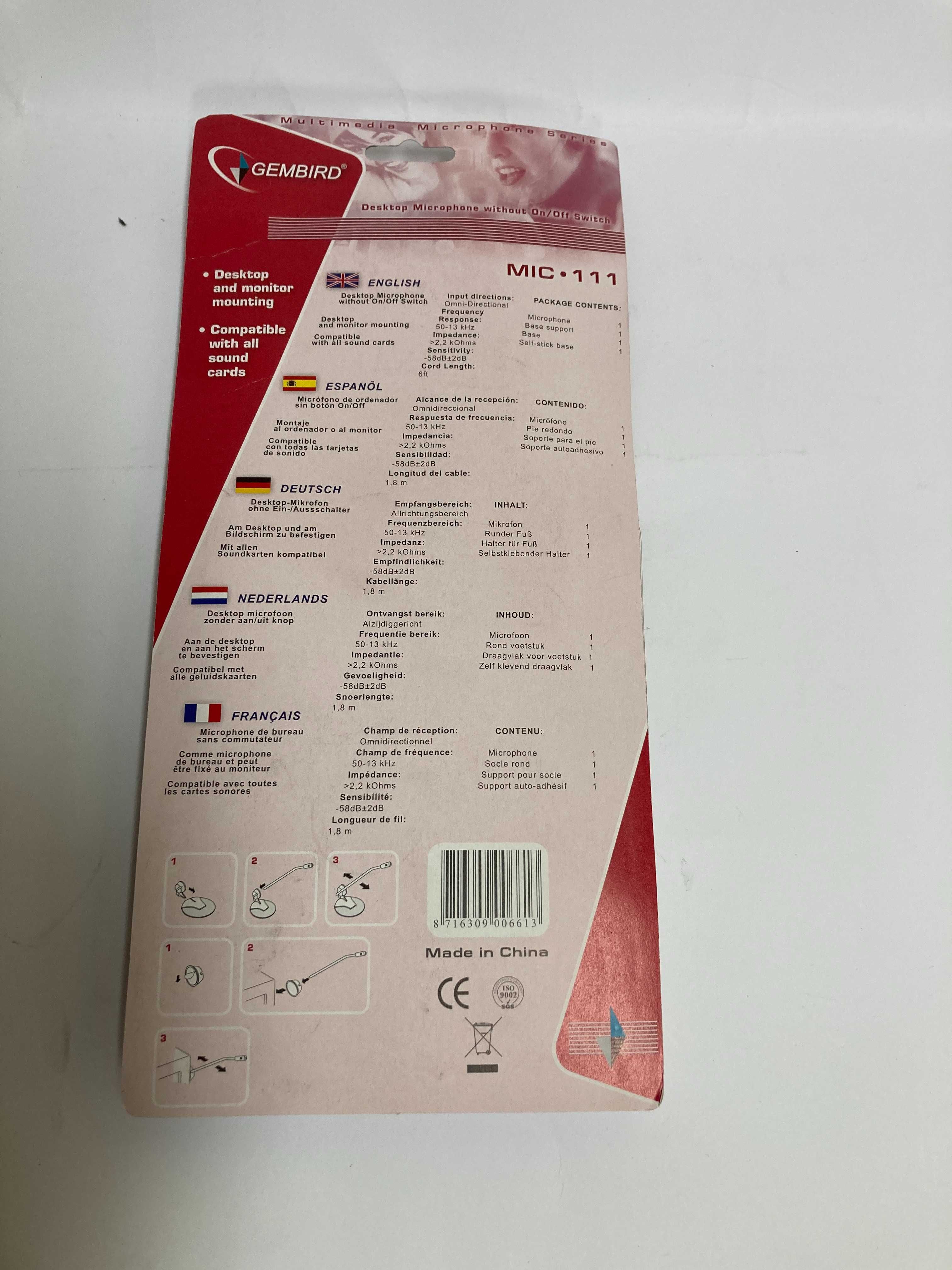 Mikrofon Komputerowy Gembird MIC-111