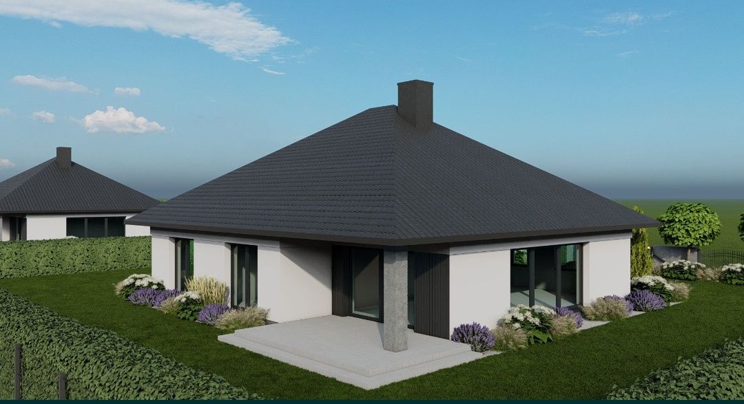 Nowy dom jednorodzinny z wiatą w 6 miesiecy