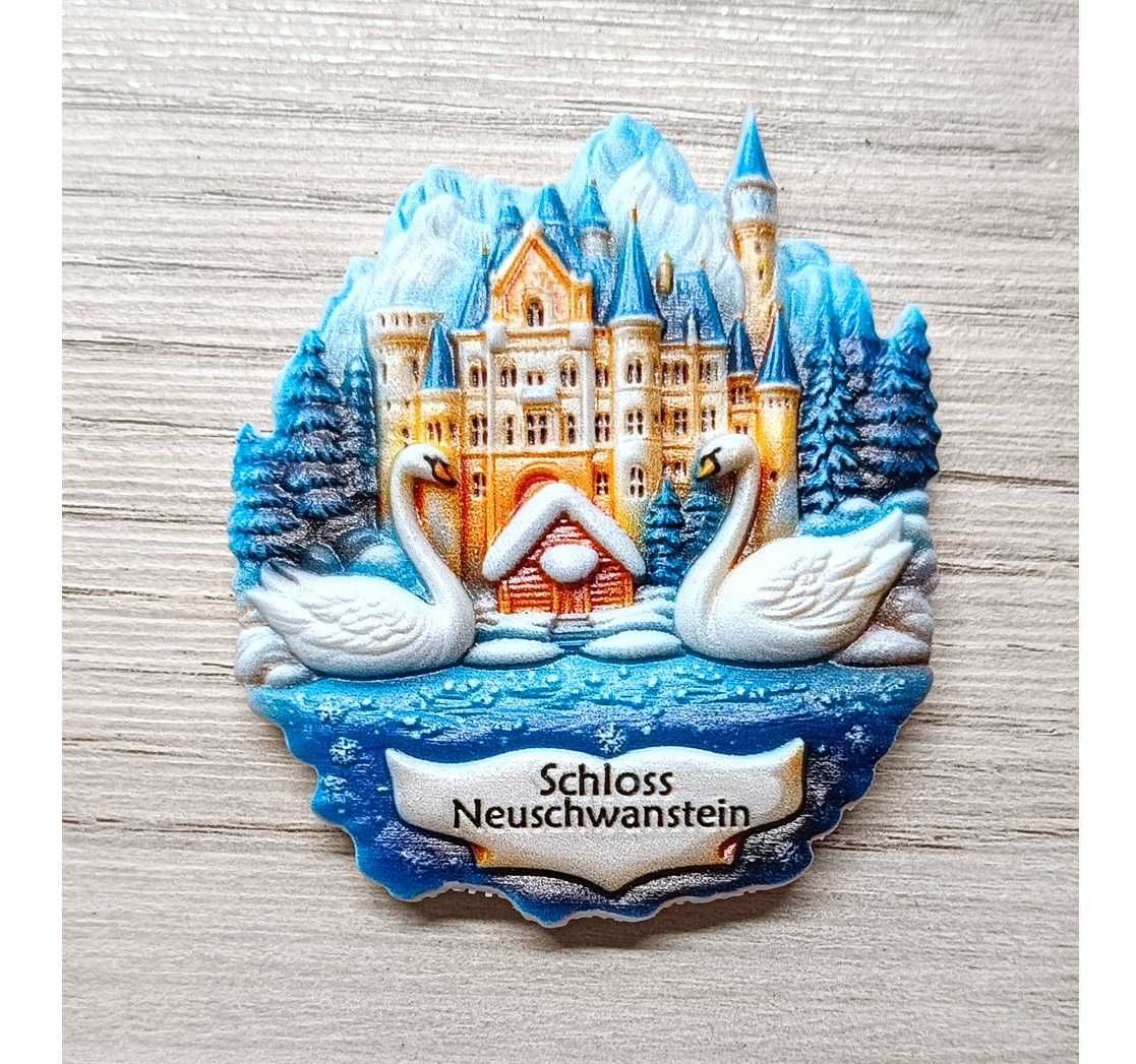 NEUSCHWAINSTEIN ZAMEK NIEMCY Magnes na lodówkę ceramiczny C380