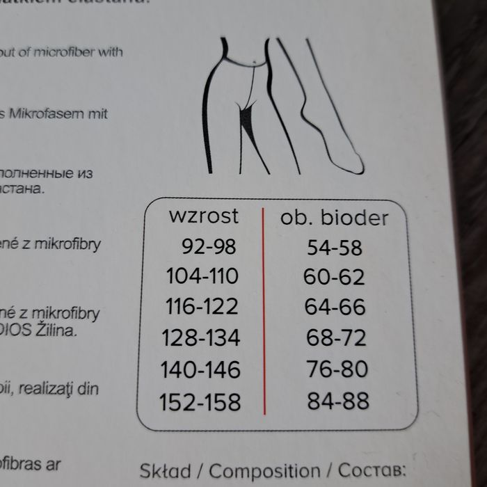 Rajstopy dziewczęce 128/134