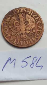 S M584, stara moneta Polska 5 gr groszy 1925 stan starocie