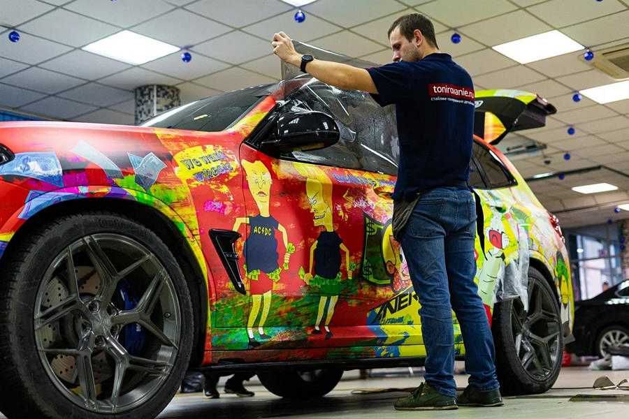 Тонирование, бронирование авто стекол пленками USA, -30%, атермальная