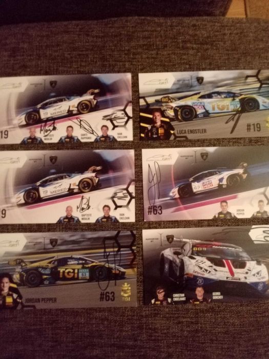 Drexler Motorsport karty z autografami