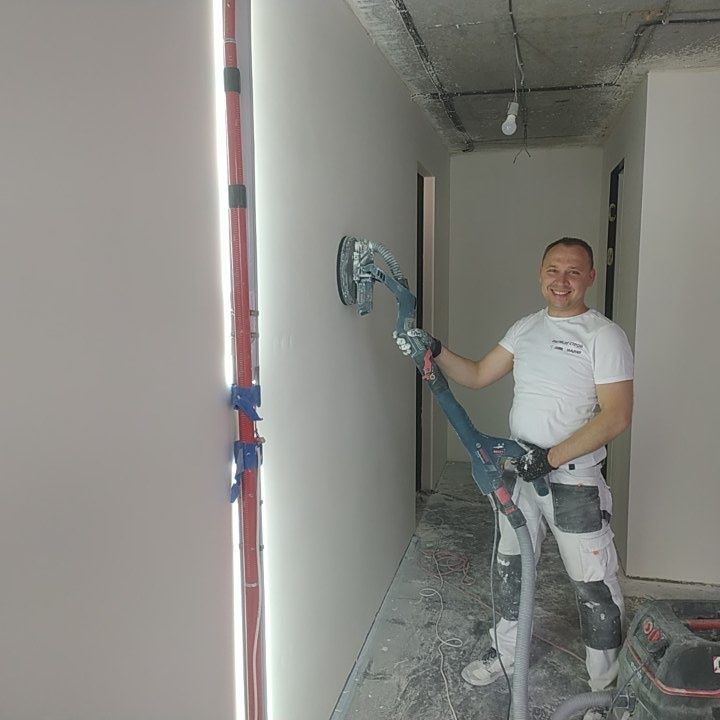 Шпаклёвка покраска ручная и механизированная, декоративная штукатурка