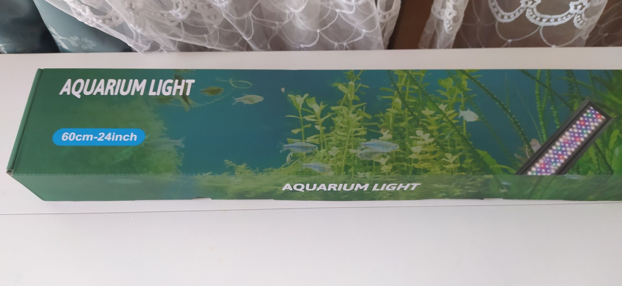 luz/iluminação 60cm led aquário plantados com programação 60/90cm