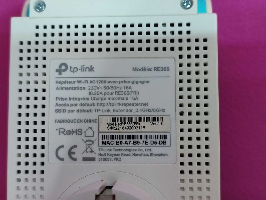 TP-Link RE365 v1.0 Repetidor Wi-Fi Extender