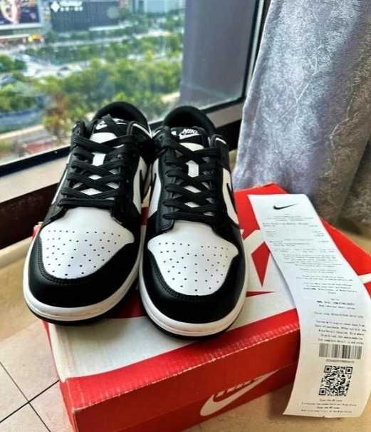 nike dunk biack low whute panda 37