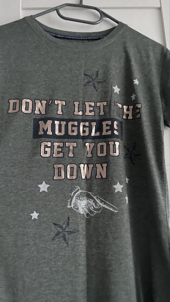 Harry Potter koszula nocna khaki mugole XS/34 nadruk primark