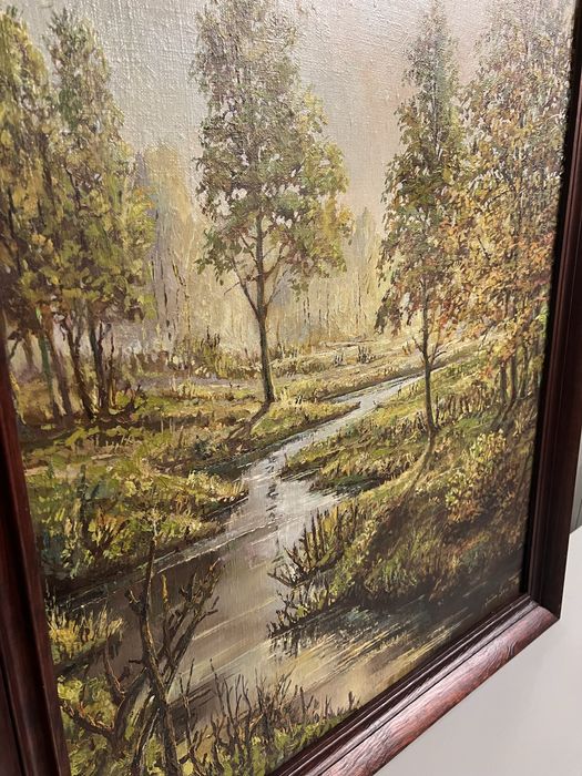 Piękny obraz olejny obrazek Natura