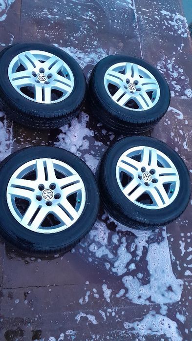Alufelgi 15" 5x100 vw golf z oponami