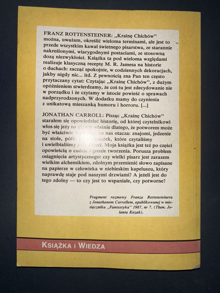 Kraina Chichów Jonathan Carroll książka