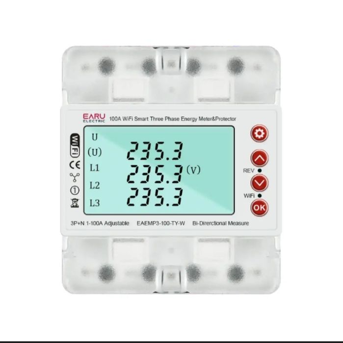 Wifi автомат двосторонній лічильник 380В 100А