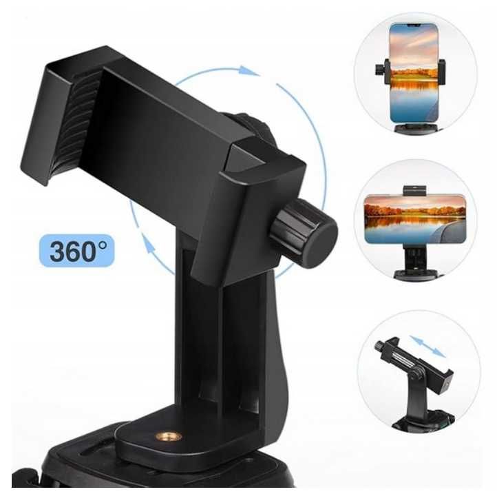 Uchwyt mocowanie 360 stopni na telefon / smartfon adapter do statywu