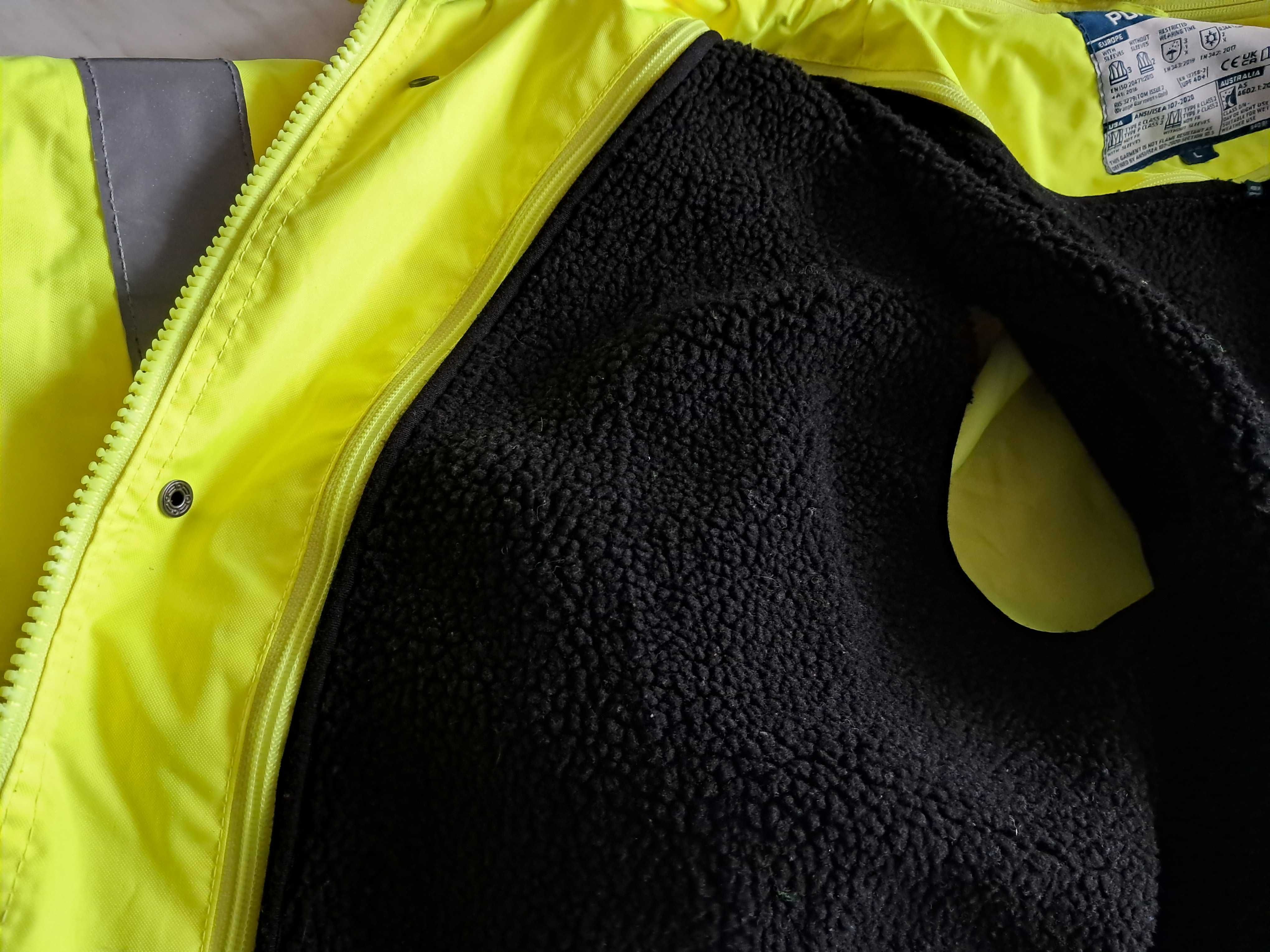 Kurtka męska odblaskowa 3w1 - odpinane rękawy i podpinka XL/2XL