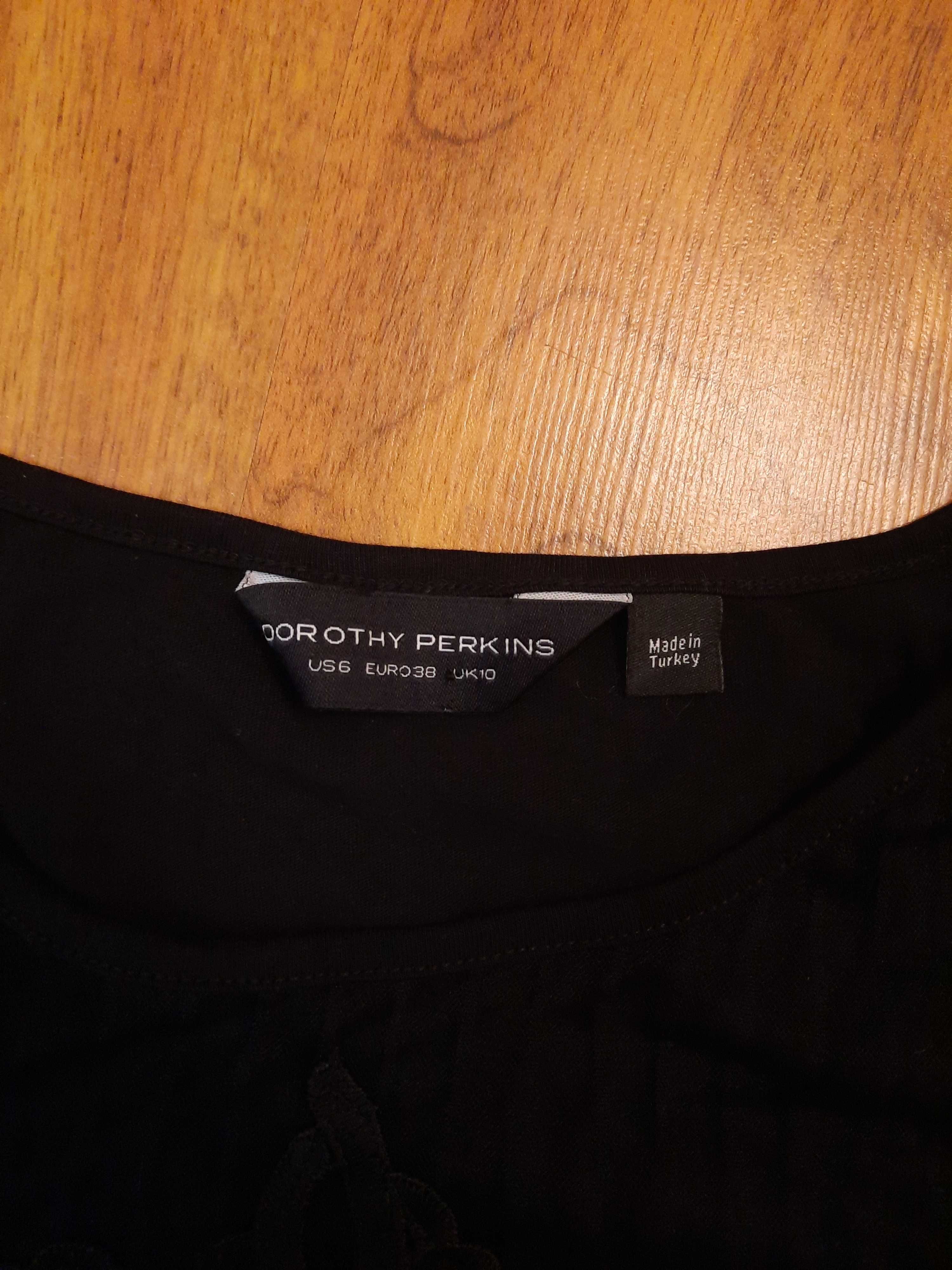 Bluzka bez rękawów bawełniana czarna bluzeczka Dorothy Perkins 38 M