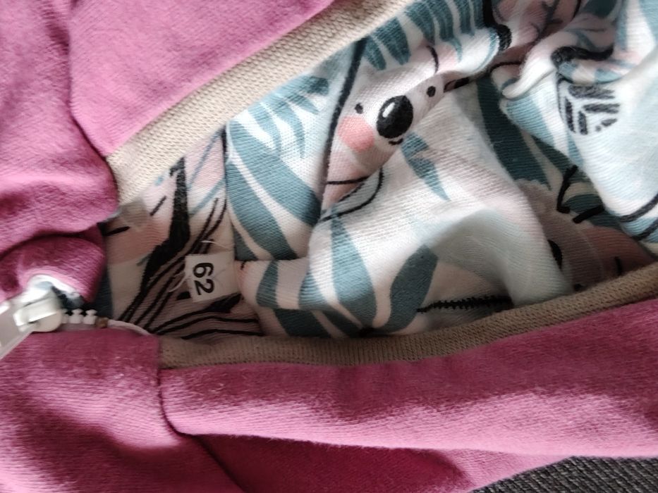 Wrzosowy KOMBINEZON ocieplany KOALA rosnący dresowy na jesień