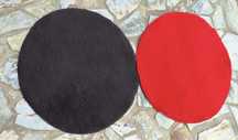 Tapetes redondos Ikea preto ou vermelho