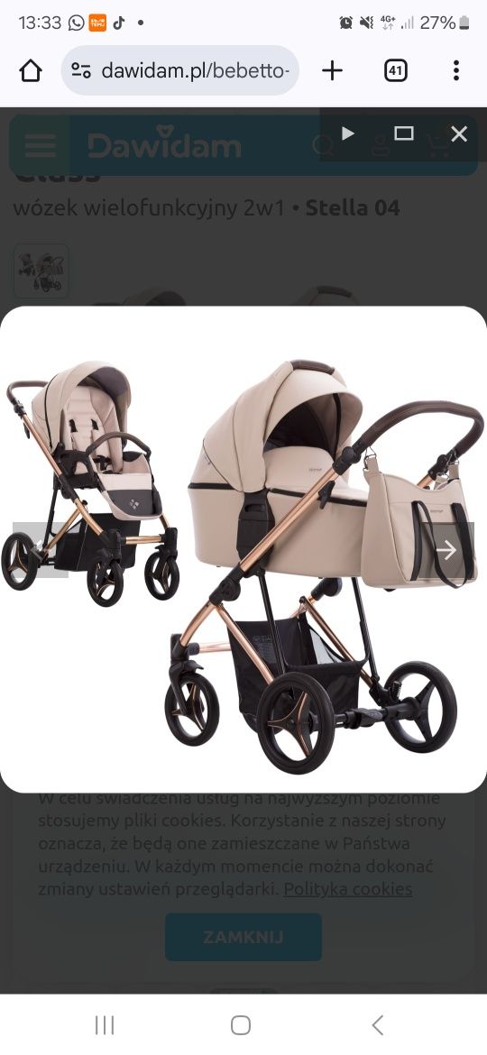 Wózek Bebetto 2w1