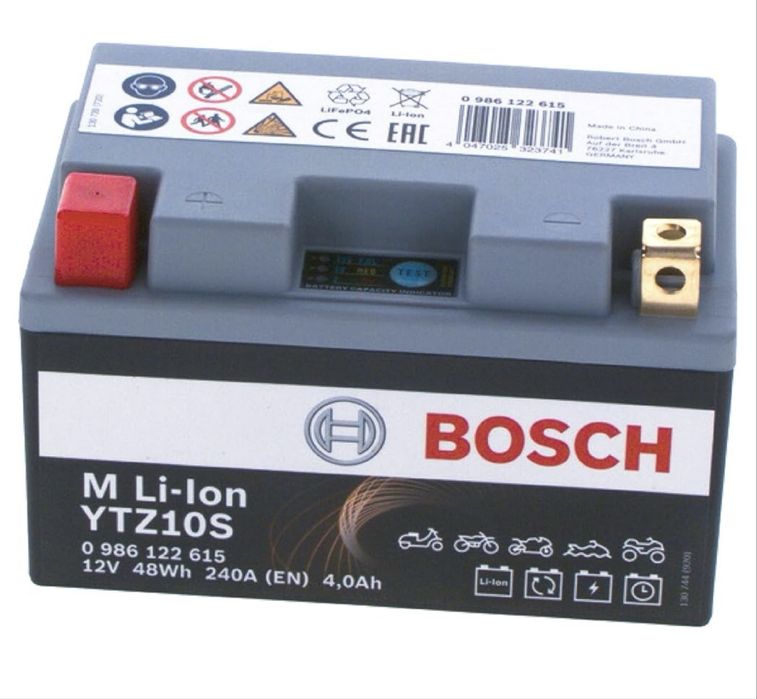 Bosch Аккумулятор для мотоцикла Li-Ion LTZ10S 4 мАч/240 А